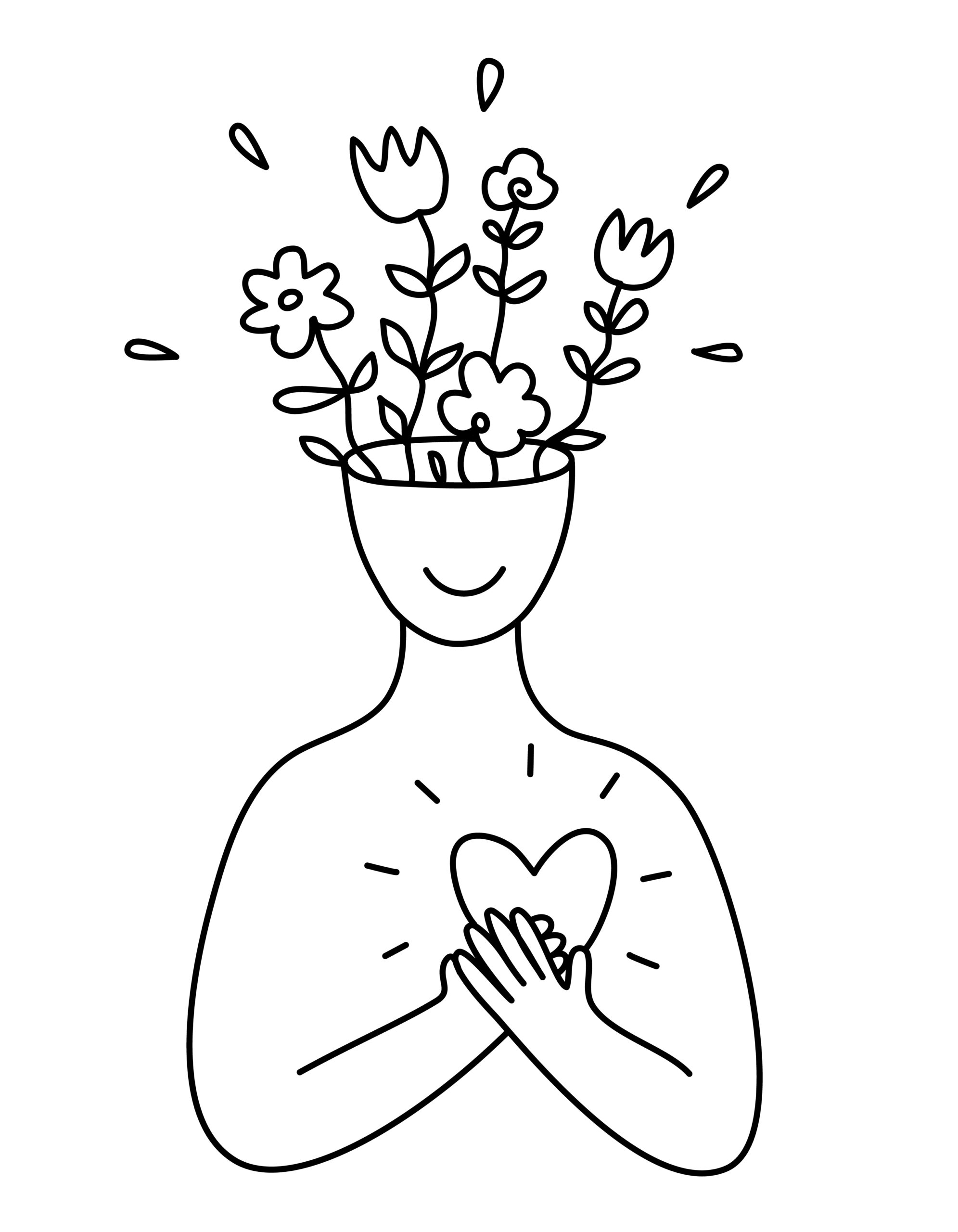 A,Happy,Person,With,Joyful,Thoughts,And,Love,In,Heart.